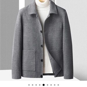 Men's Classic Gray Herringbone Jacket